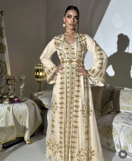Emerald Velvet Embroidered Kaftan